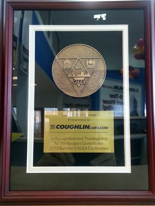 CALEA Conference Award to Coughlin Automotive