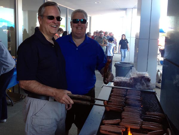 Mike and Al Coughlin Cooking Out